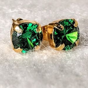 6mm crystal earrings